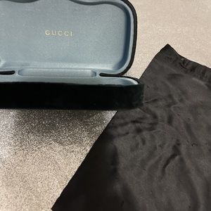 Gucci sunglasses case and bag